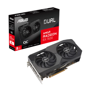 ASUS DUAL RX 7600 OC 8GB GDDR6 GRAPHICS CARD