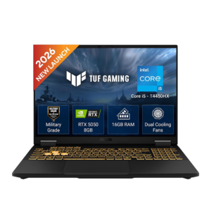 ASUS TUF GAMING F16 (CORE I5-14650HX/16GB/512 SSD/W11/MSO24/8GB RTX5050/16") (FX688JHI-TU364WS) GRAY LAPTOP