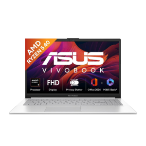 ASUS VIVOBOOK GO 15 (RYZEN 5 40/8GB/512 SSD/W11/MSO24/16") (E1504FA-IN5293WS) SILVER LAPTOP