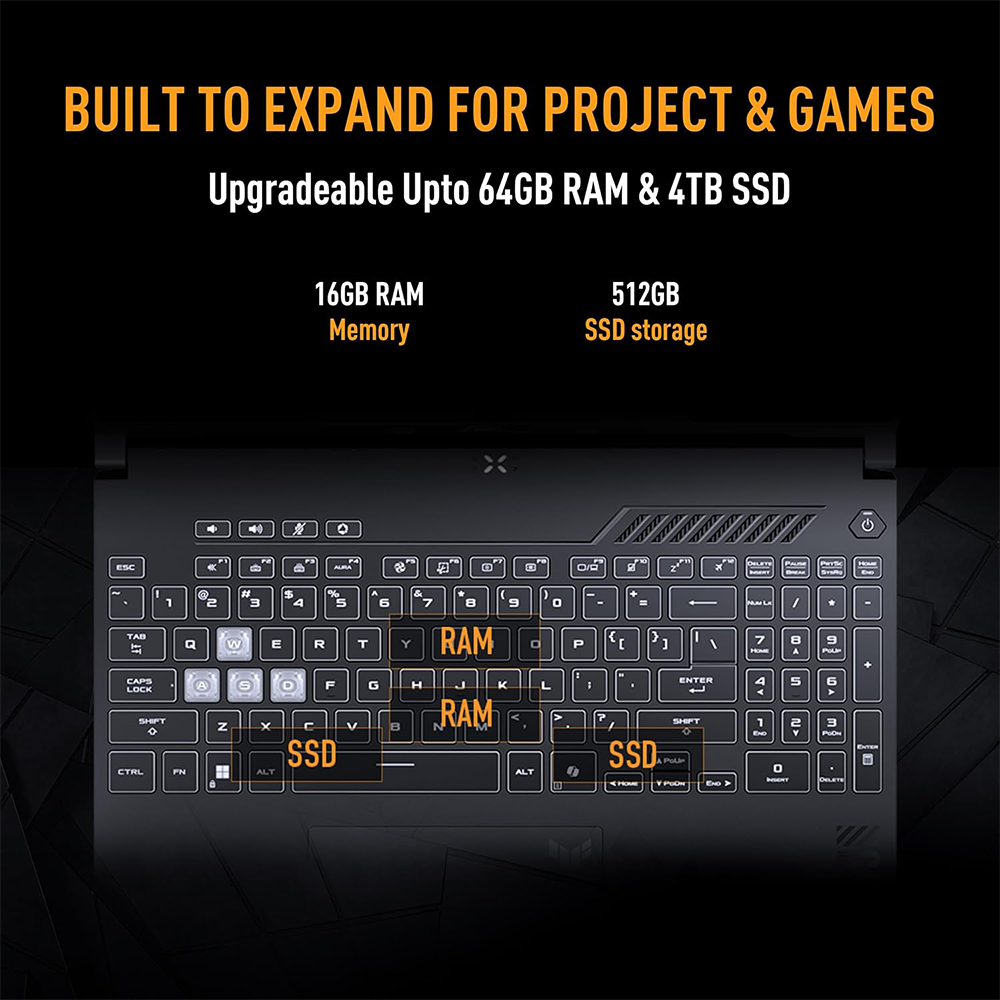 ASUS TUF GAMING F16 (CORE 5 205H/16GB/512 SSD/W11/MSO24/ 6 RTX3050/16"/BLIT) (FX607VJR-TU325WS) BLACK LAPTOP 2 ASUS TUF GAMING F16 (CORE 5 205H/16GB/512 SSD/W11/MSO24/ 6 RTX3050/16"/BLIT) (FX607VJR-TU325WS) BLACK LAPTOP