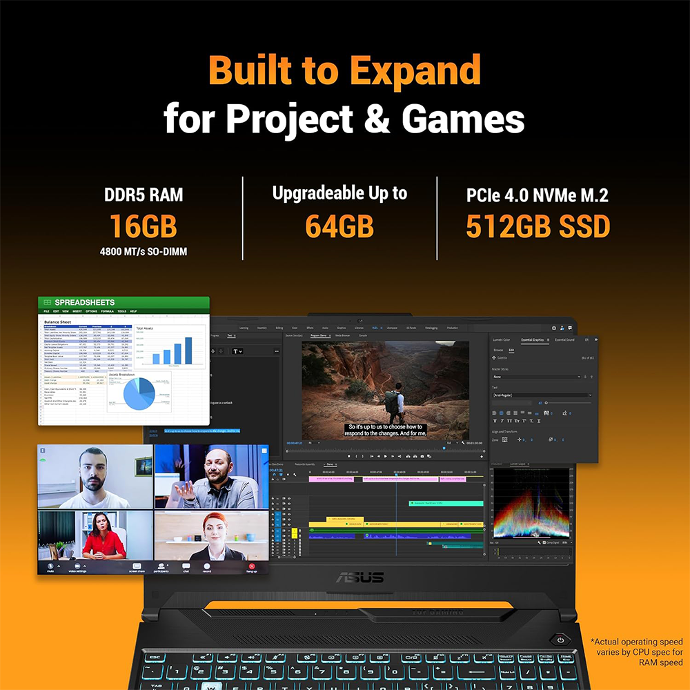 ASUS TUF GAMING A15 (RYZEN 7 155/16GB/512 SSD/W11/MSO24/4GB RTX3050/15.6"/BLIT) (FA506NCG-HN443WS) BLACK LAPTOP 2 ASUS TUF GAMING A15 (RYZEN 7 155/16GB/512 SSD/W11/MSO24/4GB RTX3050/15.6"/BLIT) (FA506NCG-HN443WS) BLACK LAPTOP