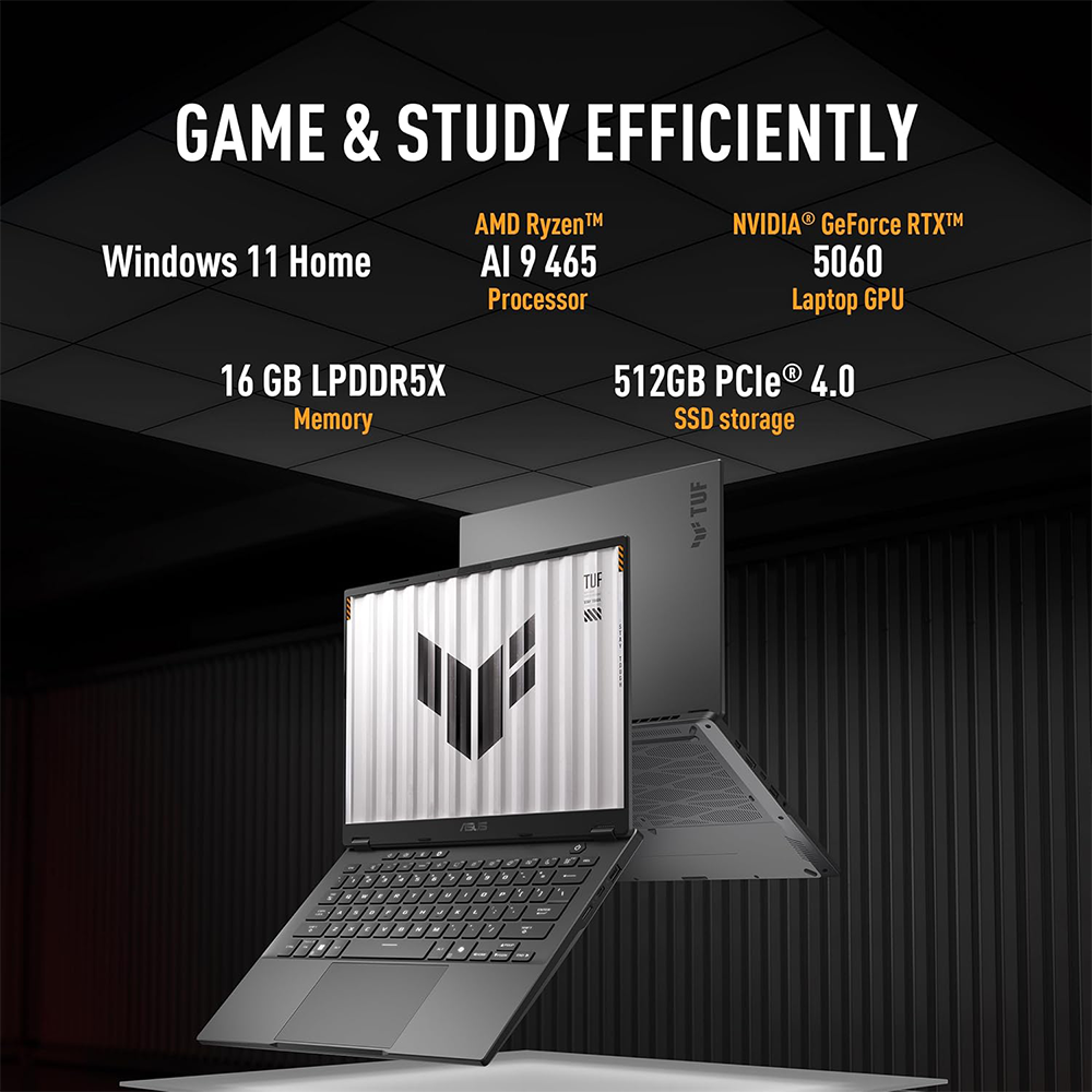 ASUS TUF GAMING A14 (RYZEN AI 9 465/16GB/512 SSD/W11/MSO24/8GB RTX5060/14") (FA401GM-RG038WS) GRAY LAPTOP 2 ASUS TUF GAMING A14 (RYZEN AI 9 465/16GB/512 SSD/W11/MSO24/8GB RTX5060/14") (FA401GM-RG038WS) GRAY LAPTOP
