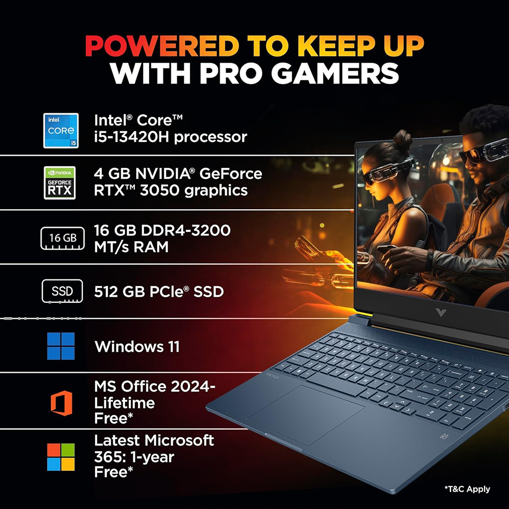 HP VICTUS 15 (CORE I5-13420H/16GB/512 SSD/W11/MSO24/4GB RTX3050A/15.6"/BLIT) (FA2191TX-BT6B4PA) LAPTOP 2 HP VICTUS 15 (CORE I5-13420H/16GB/512 SSD/W11/MSO24/4GB RTX3050A/15.6"/BLIT) (FA2191TX-BT6B4PA) LAPTOP
