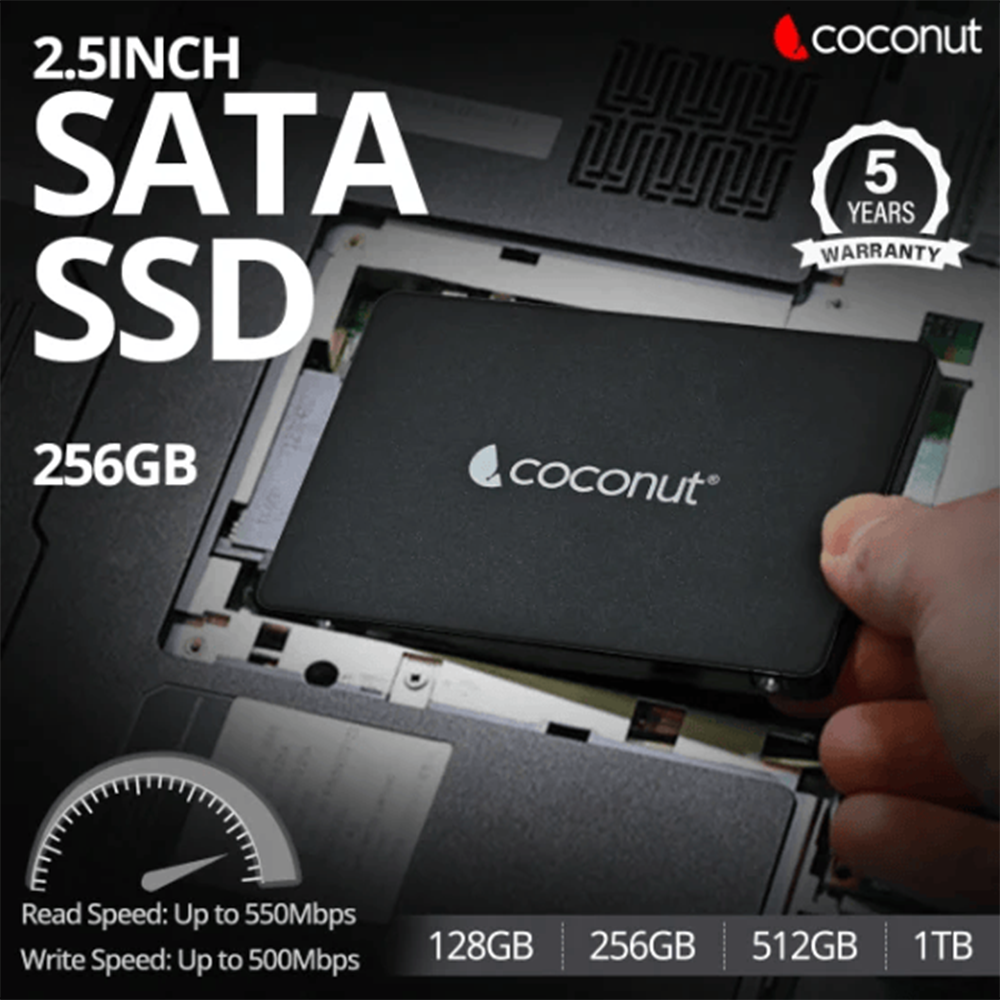 COCONUT 256GB 2.5 INCH SATA SSD 2 COCONUT 256GB 2.5 INCH SATA SSD