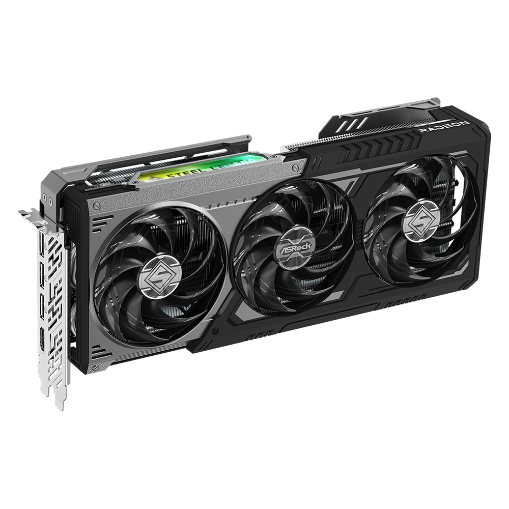 ASROCK RX 9070 GRE STEEL LEGEND DARK 12GB OC GRAPHICS CARD 3 ASROCK RX 9070 GRE STEEL LEGEND DARK 12GB OC GRAPHICS CARD