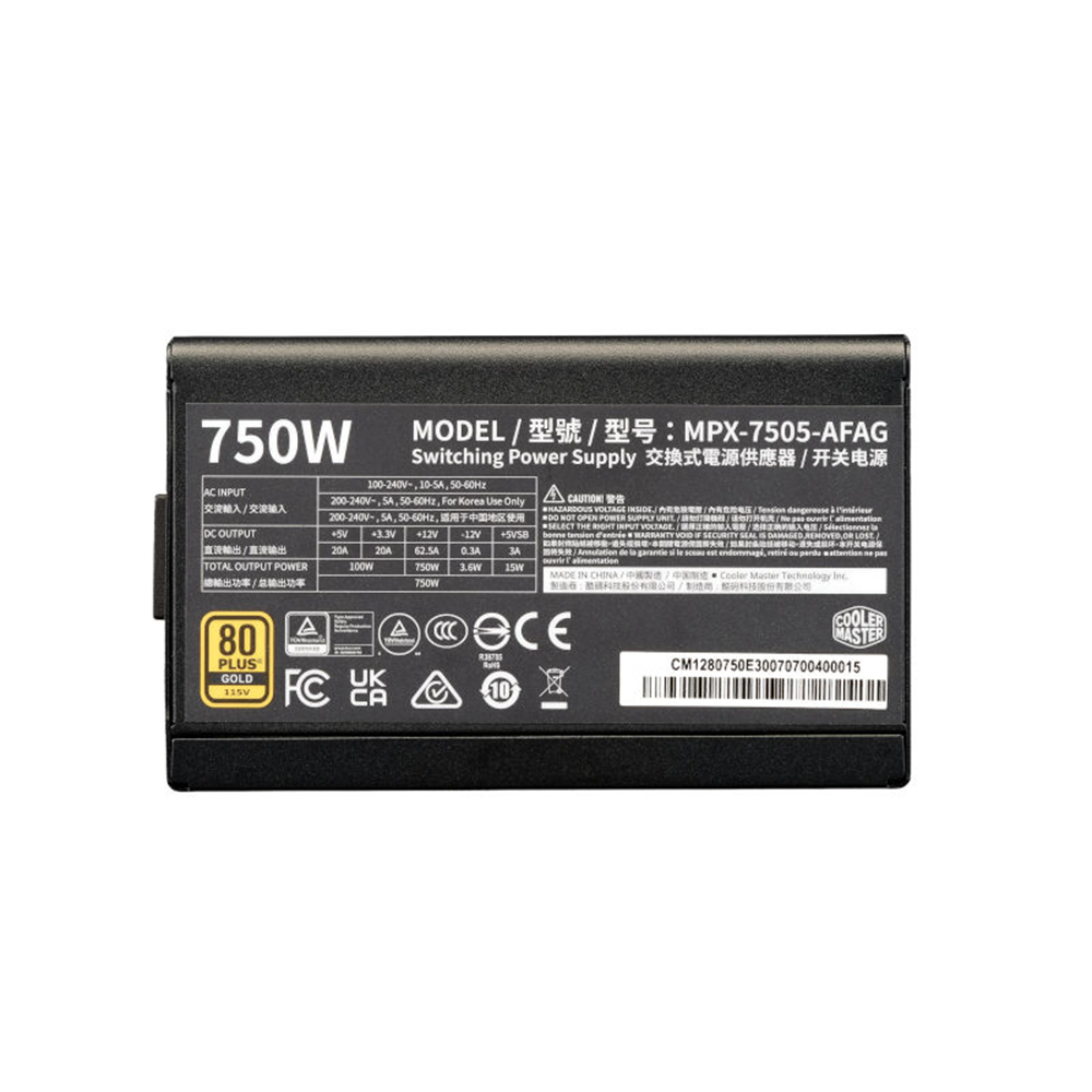 COOLER MASTER ELITE GOLD 750 WATT ATX 3.1 FULLY MODULAR SMPS 4 COOLER MASTER ELITE GOLD 750 WATT ATX 3.1 FULLY MODULAR SMPS