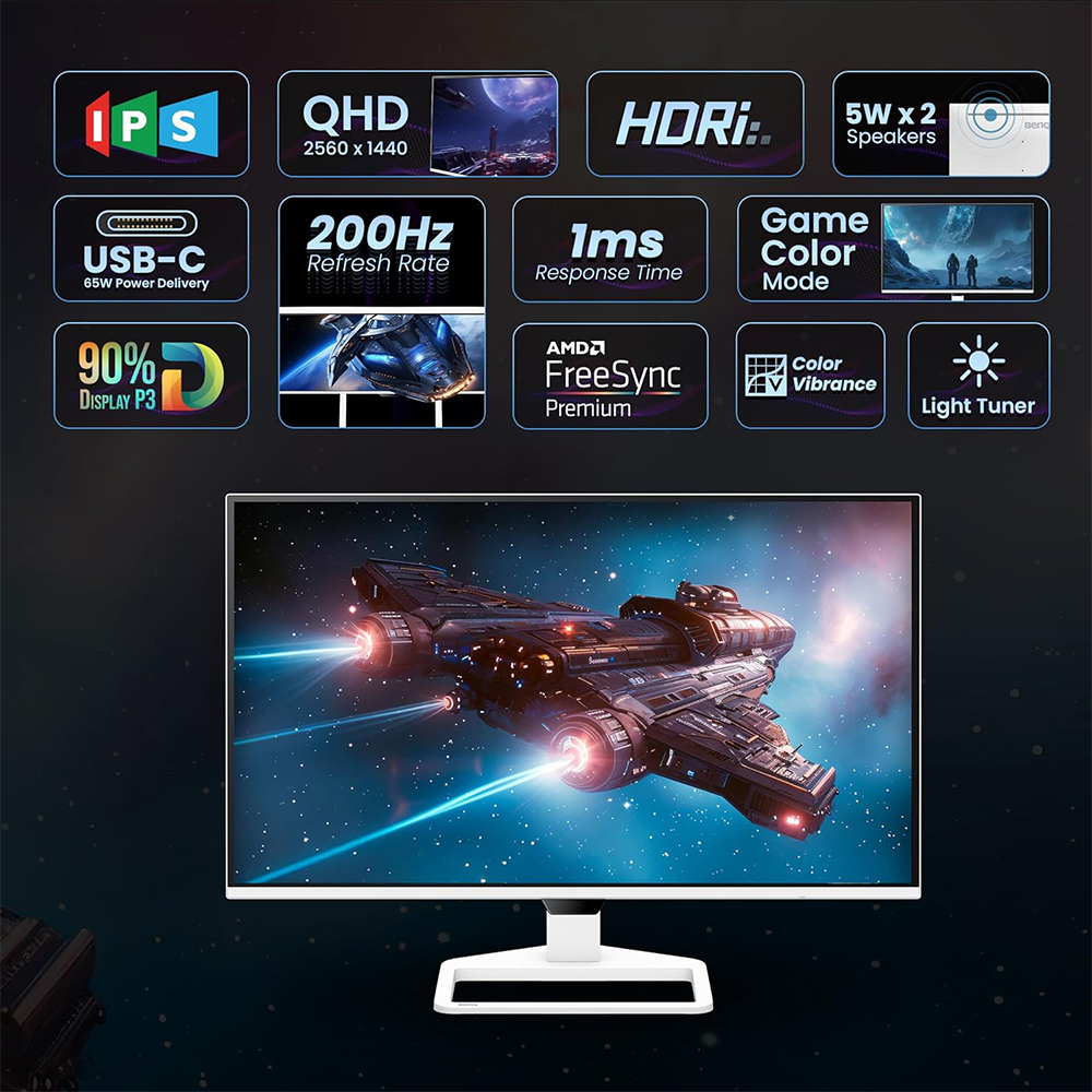 BENQ EW270Q 27" (68.58 CM) 2K QHD 200HZ IPS GAMING MONITOR 2 BENQ EW270Q 27" (68.58 CM) 2K QHD 200HZ IPS GAMING MONITOR