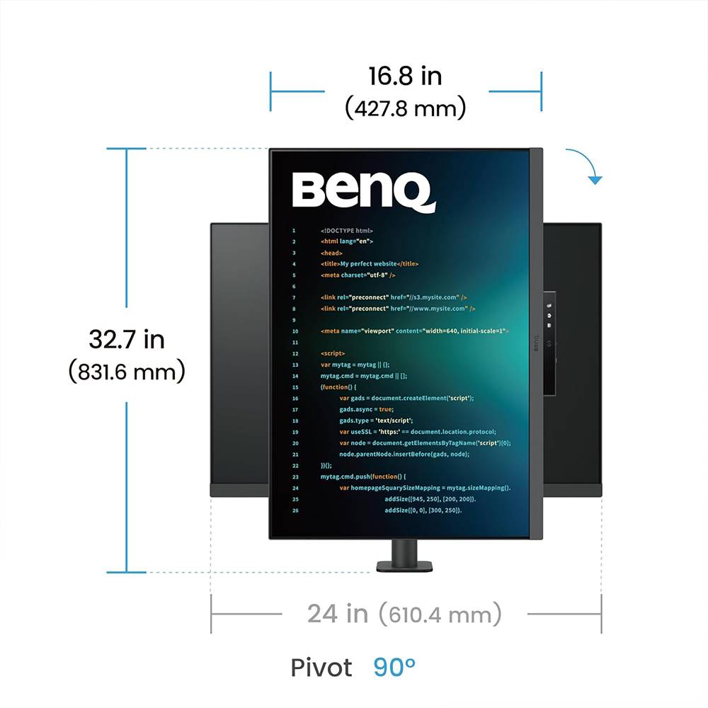 BENQ RD280UA 28.2” 4K+ 3840X2560 3:2 SPECIAL RATIO PROGRAMMING MONITOR WITH ERGO-ARM AND BACKLIGHT 3 BENQ RD280UA 28.2” 4K+ 3840X2560 3:2 SPECIAL RATIO PROGRAMMING MONITOR WITH ERGO-ARM AND BACKLIGHT