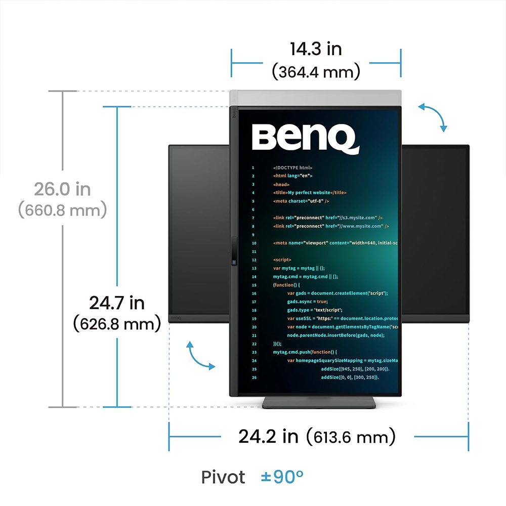 BENQ RD270Q 27" (68.58 CM) 2K 144HZ IPS QHD 2560X1440 PROGRAMMING MONITOR 4 BENQ RD270Q 27" (68.58 CM) 2K 144HZ IPS QHD 2560X1440 PROGRAMMING MONITOR