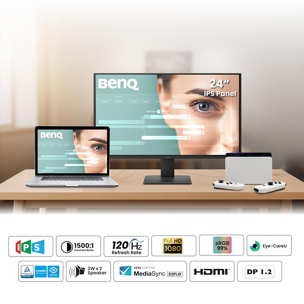 BENQ GW2490P 24"(60.96 CM) 120HZ FHD(1920X1080P) IPS MONITOR 5 BENQ GW2490P 24"(60.96 CM) 120HZ FHD(1920X1080P) IPS MONITOR
